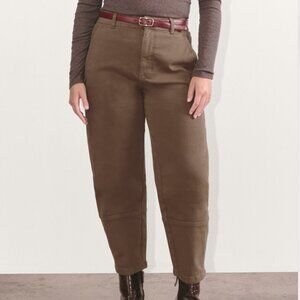 NWT Everlane "The Utility Barrel Pant" in Color Cocoa Size 10 Brand New